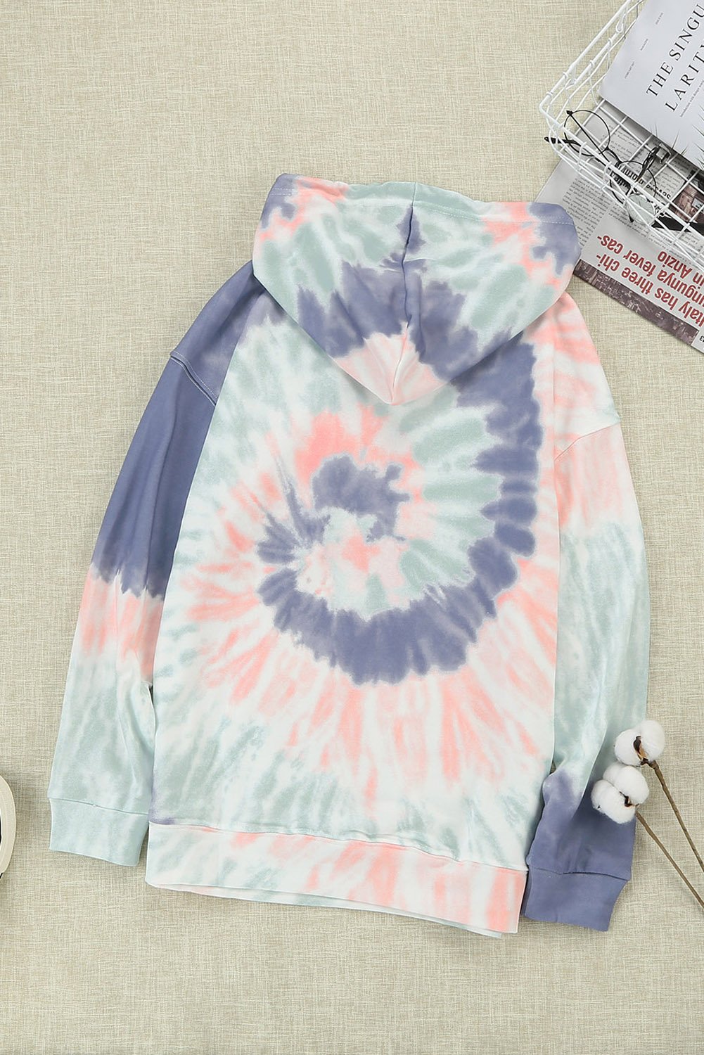 Tie-dye Print Pullover Hoodie
