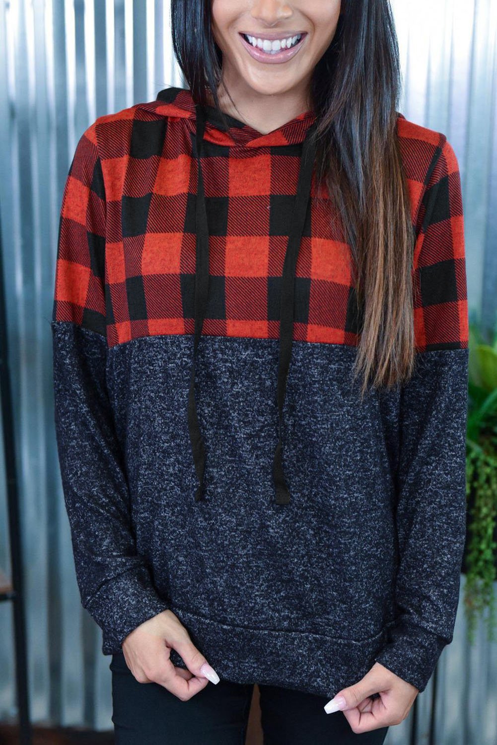 Tribal Print Patchwork Hoodie