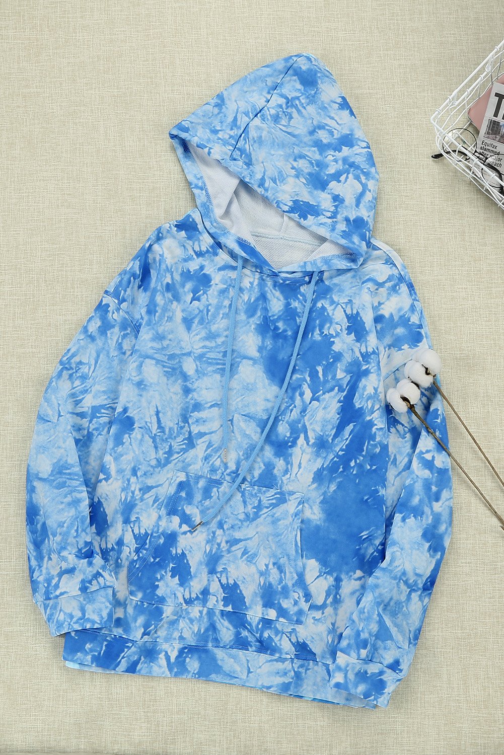Tie-dye Print Pullover Hoodie