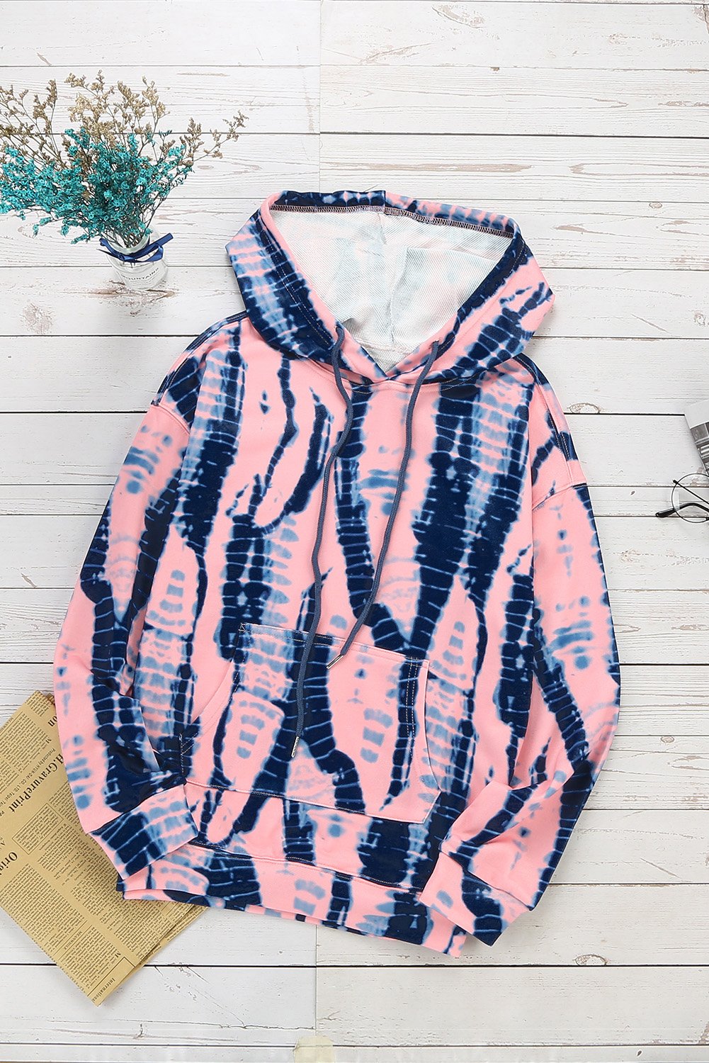 Tie-dye Print Pullover Hoodie