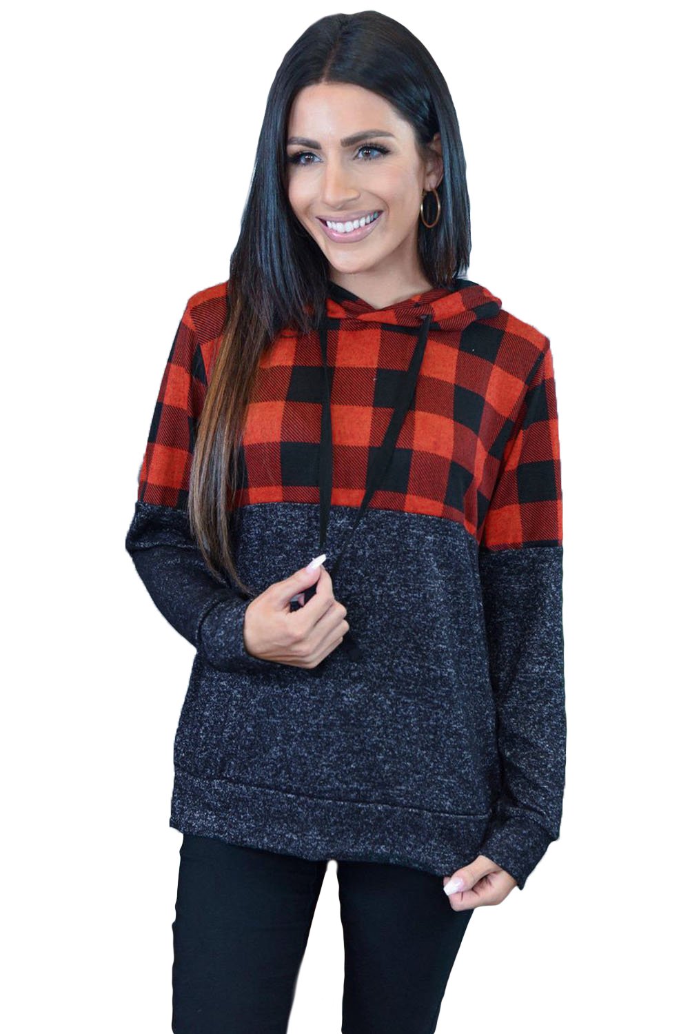 Tribal Print Patchwork Hoodie