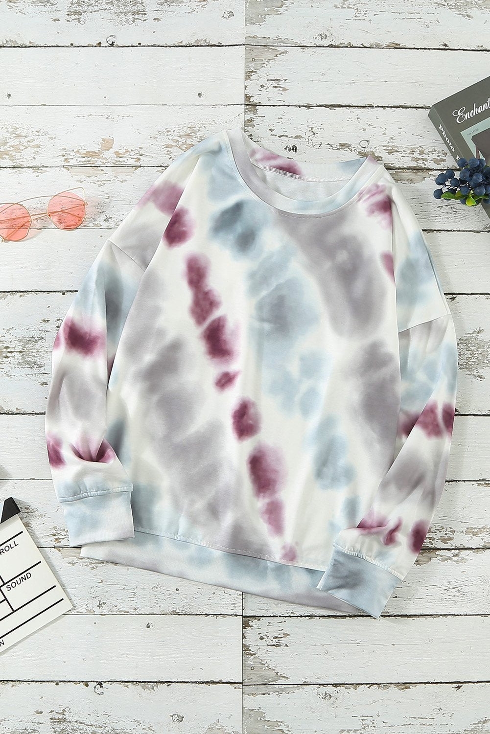 Casual Tie-dye Round Neck Sweatshirt