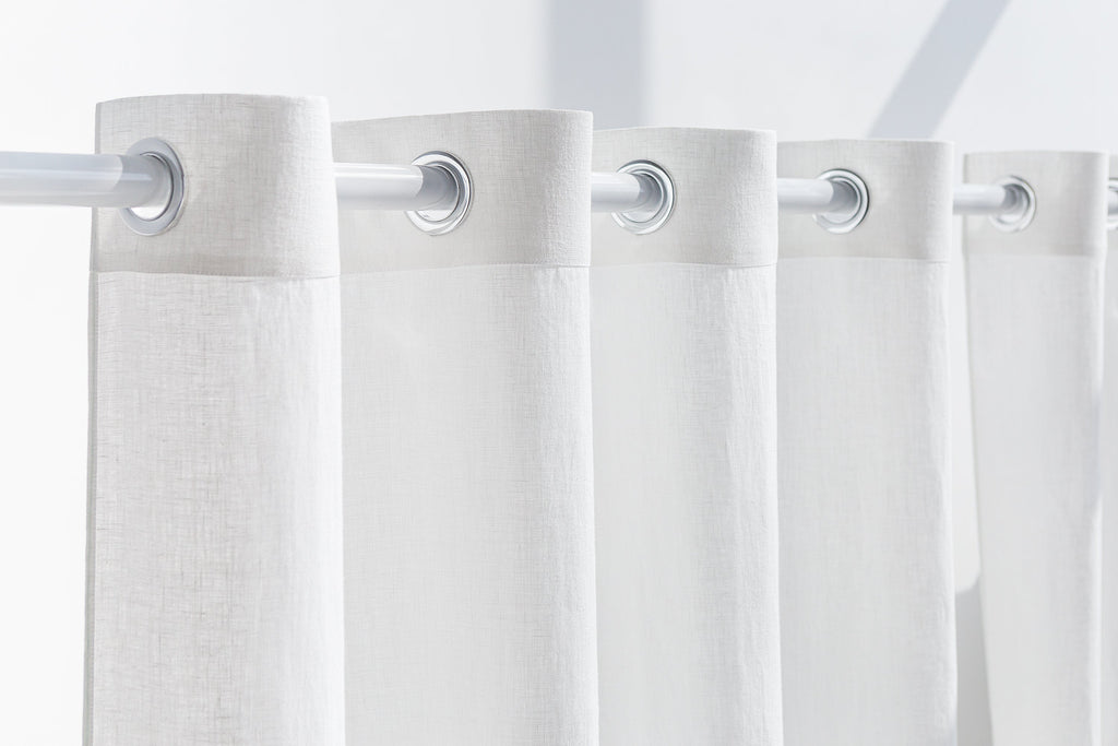 Snow White linen curtain with grommets