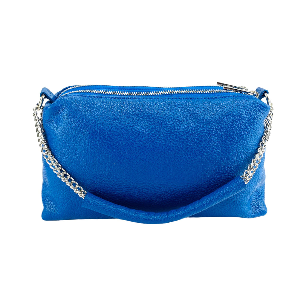 RB1025CH  | Borsa Donna a Mano con doppia lampo in Vera Pelle Made in