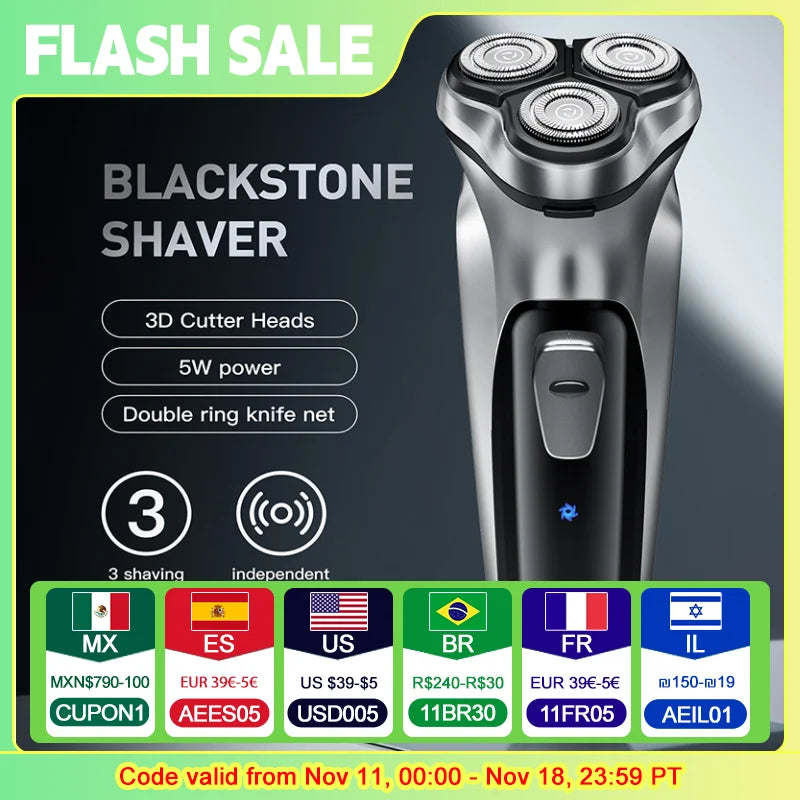 ENCHEN Blackstone Electrical Rotary Shaver for Men 3D Floating Blade