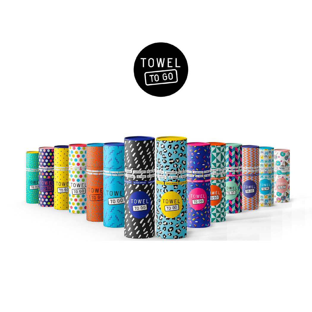 Beach Pool Hammam Towel, Blue - Yellow in Gift Box