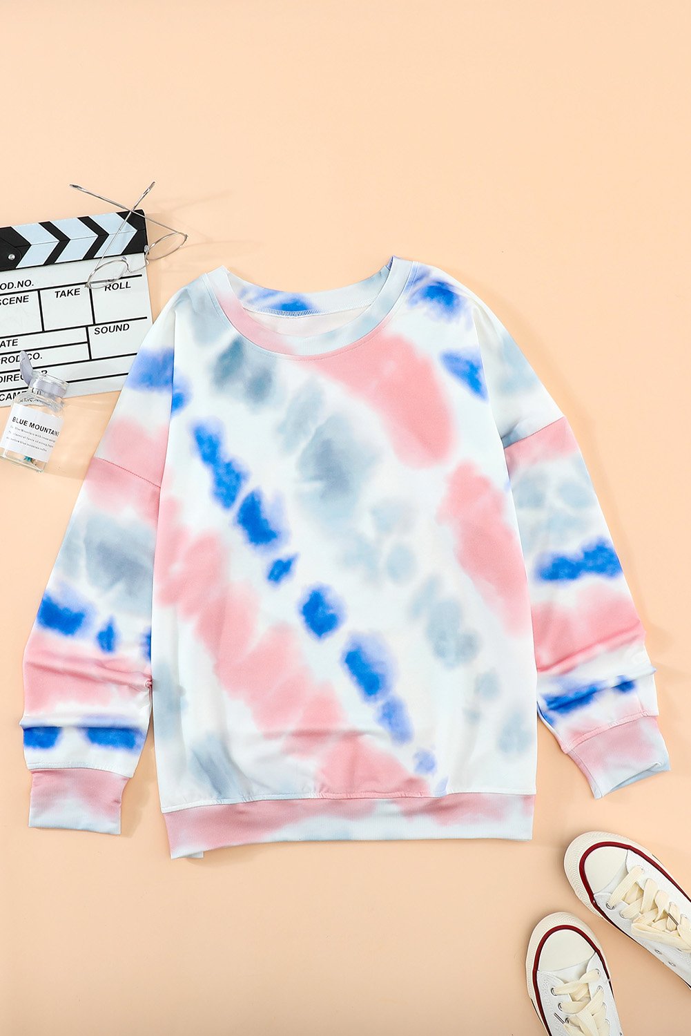 Casual Tie-dye Round Neck Sweatshirt