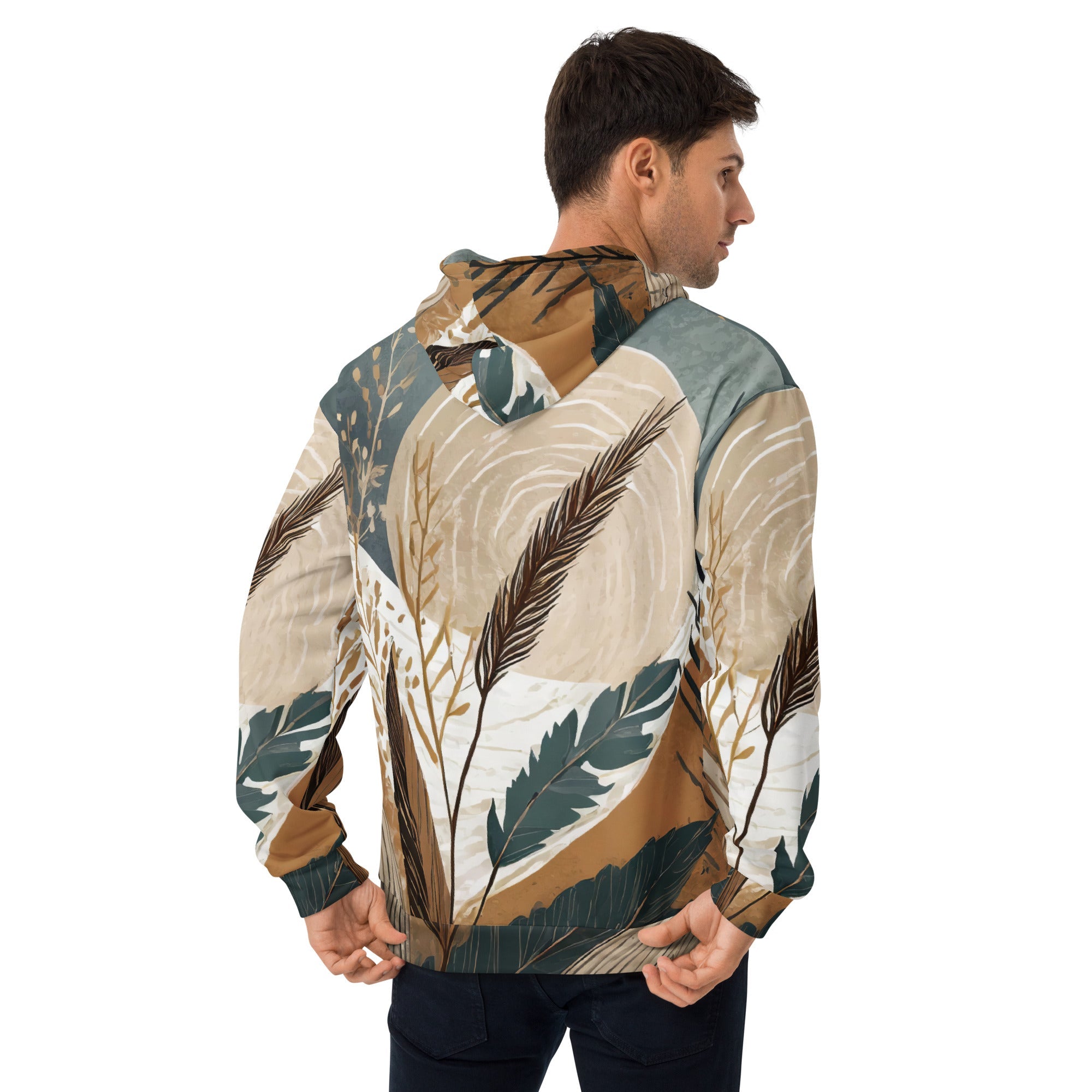 Mens Graphic Hoodie Boho Style Print