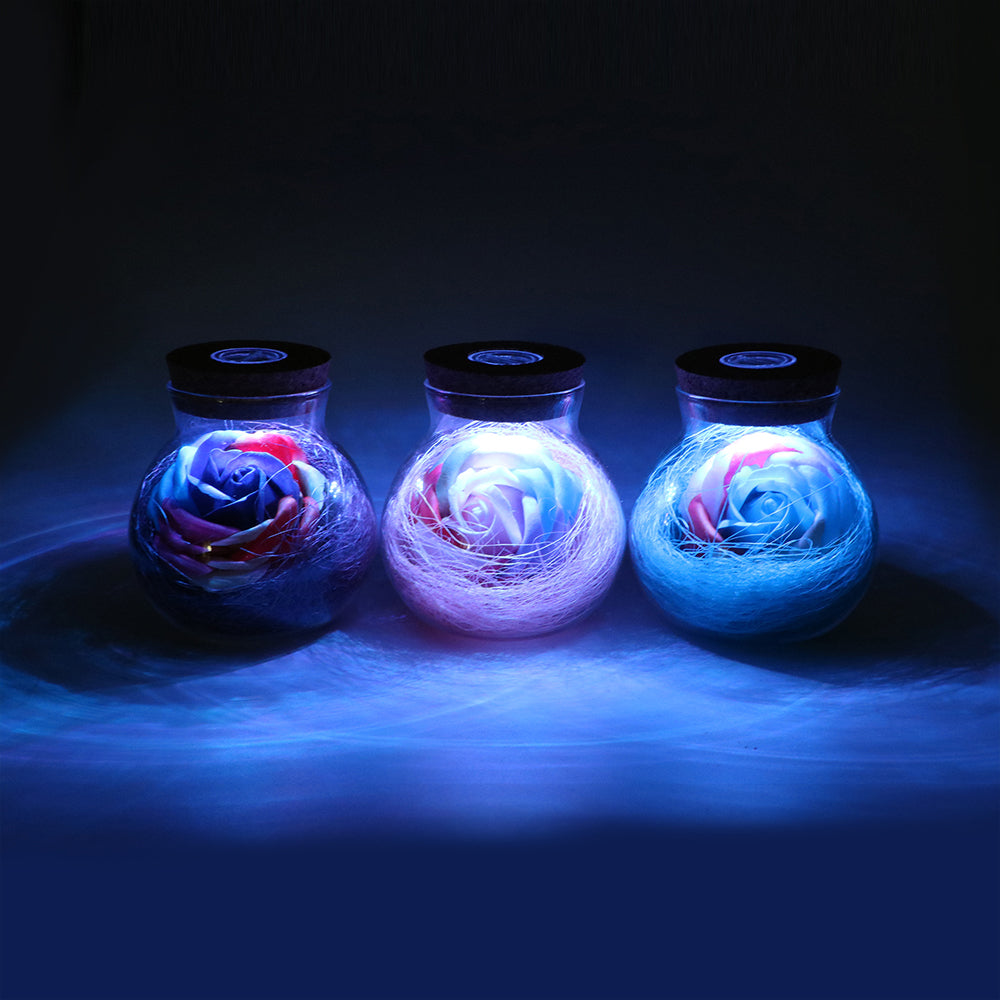 LED RGB Flower Lamp Desk light Xmas Gift Blue