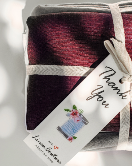 Snow White linen curtain with grommets