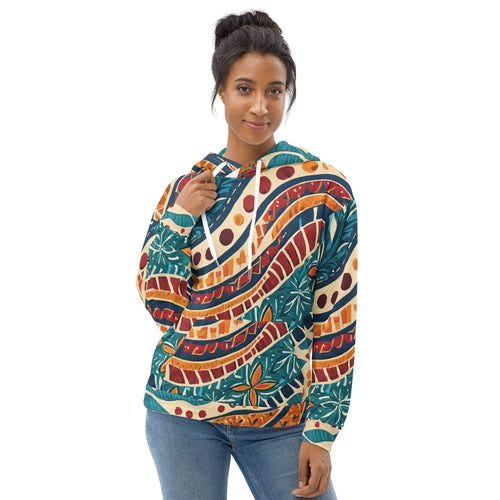 Womens Graphic Hoodie Boho Floral Tropical Print